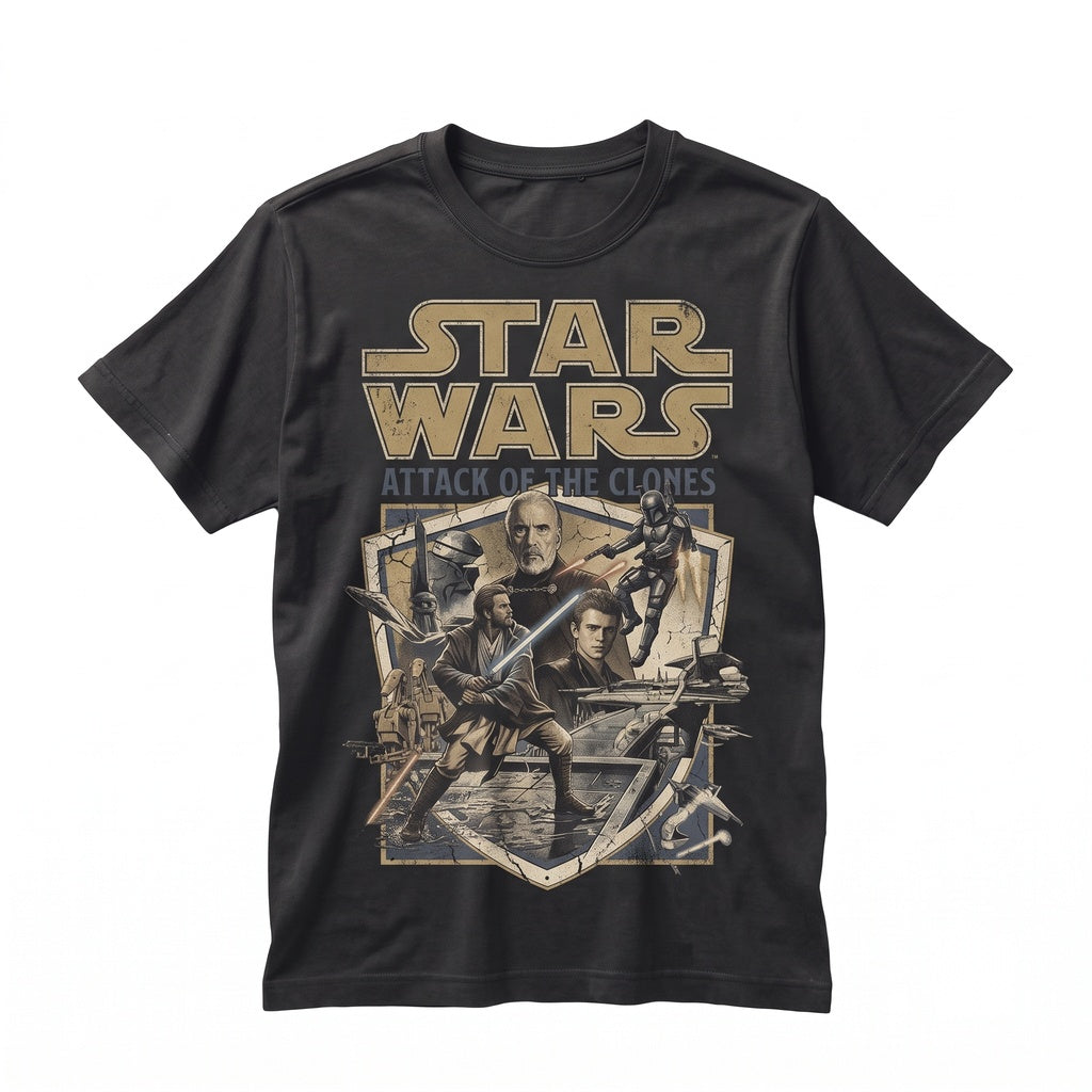 Vintage Obi-Wan Kenobi Graphic Bounty Hunter Jango Sci-Fi Clone Battle Retro Cotton Sweatshirt Apparel Unisex TShirt