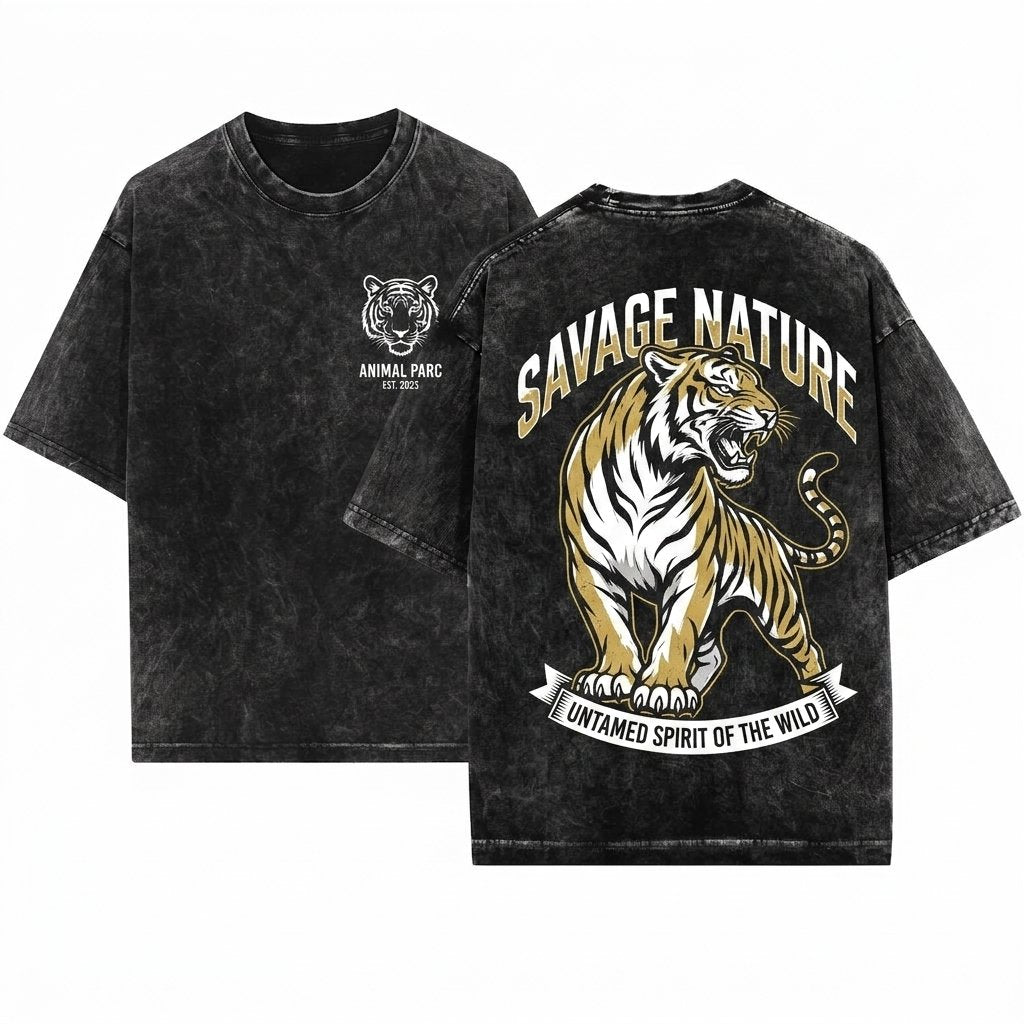 Vintage Tiger Graphic Retro Wild Cat Gift Summer Tank Unisex Wash T-Shirt