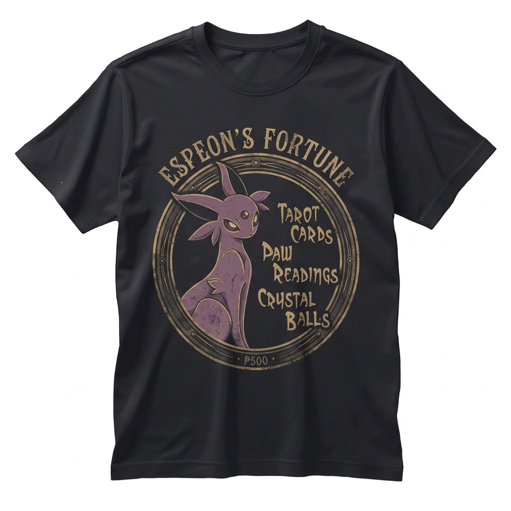 Espeon Tarot Card Fortune Telling Anime Psychic Mystical Vintage Gamer Gift Unisex TShirt