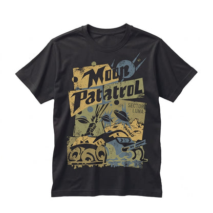 Retro Moon Patrol Arcade 1980s Vintage Video Game Graphic Unisex TShirt