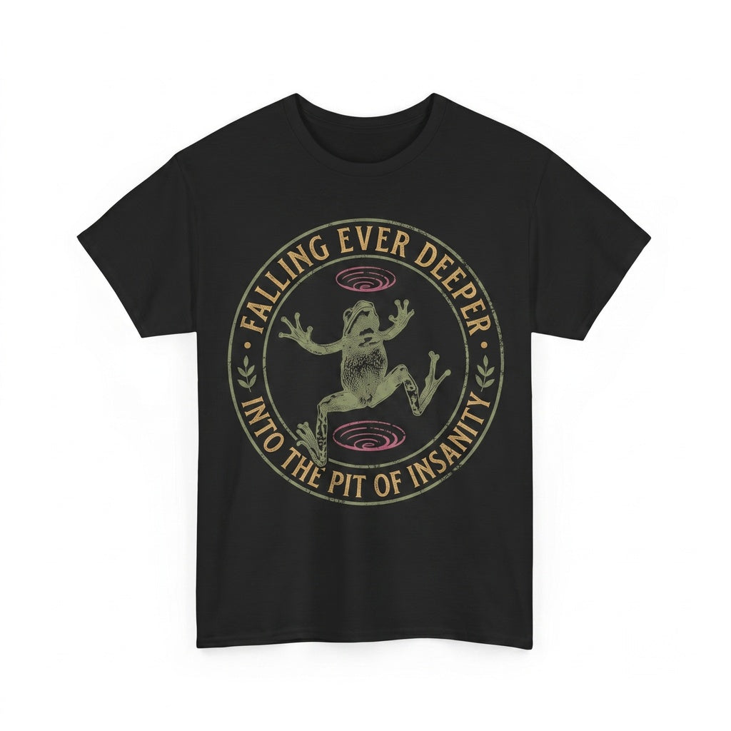 Falling Ever Deeper Japanese Frog Vintage Retro Graphic Funny Unisex TShirt