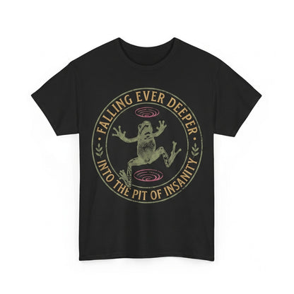 Falling Ever Deeper Japanese Frog Vintage Retro Graphic Funny Unisex TShirt