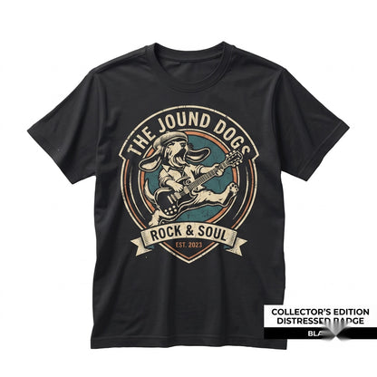 Funny Rock and Roll Dog Playing Guitar Graphic Pet Lover Musician Gift Unisex TShirt