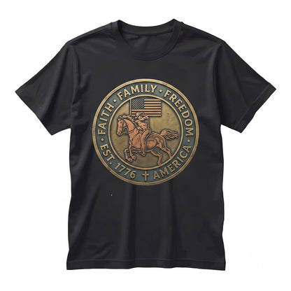 250 Years America Semiquincentennial Anniversary Christian 4th of July Faith Family Freedom Independence Day Church Gift Unisex