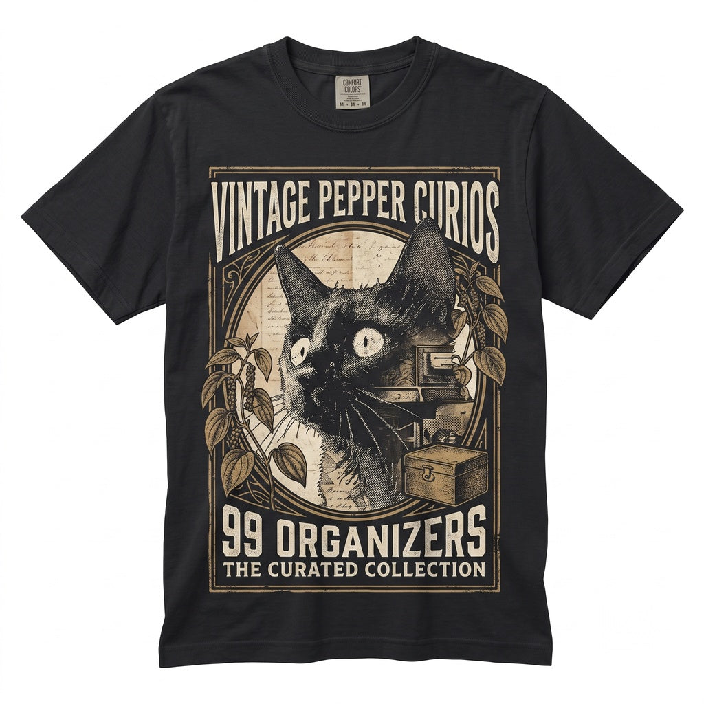 Vintage Halftone Black Cat Graphic Dark Aesthetic Kitten Dad Gift Unisex TShirt