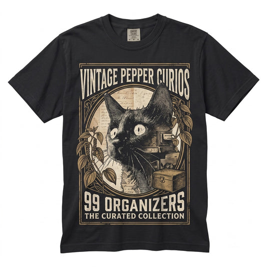 Vintage Halftone Black Cat Graphic Dark Aesthetic Kitten Dad Gift Unisex TShirt