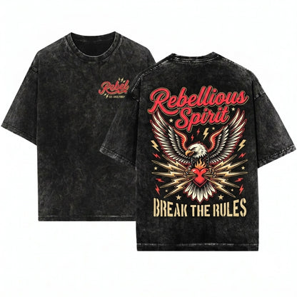 Rebel Punk Rock Retro Vintage Rebellious Rock N Roll Mom Graphic Unisex Wash T-Shirt