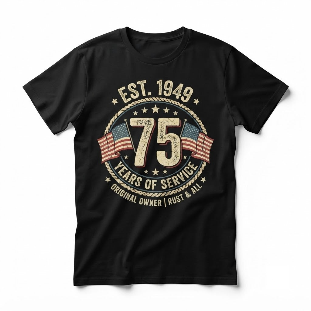 Built 75 Years Ago Original Unrestored Funny 75th Birthday Vintage Graphic Gift Unisex TShirt