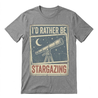 Retro Astronomy Telescope Graphic Moon Stars Celestial Space Science Unisex TShirt