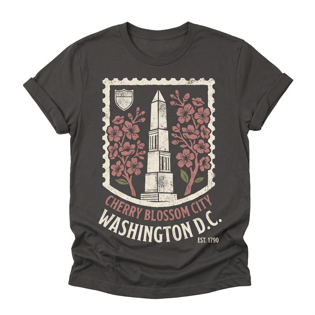 Washington DC Cherry Blossom Festival Floral Souvenir Graphic Apparel Unisex TShirt