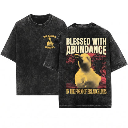 I Have Been Blessed Funny Cute Graphic Christian Faith Duck Bird Vintage Short Sleeve Top Unisex Wash T-Shirt