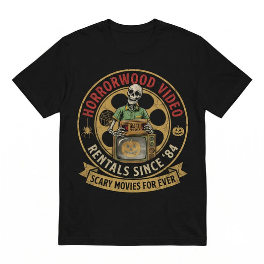 Vintage Horror Film Sweatshirt, Retro Spooky Skeleton Graphic Apparel, Scary Cinema Lover Gift, Unisex TShirt