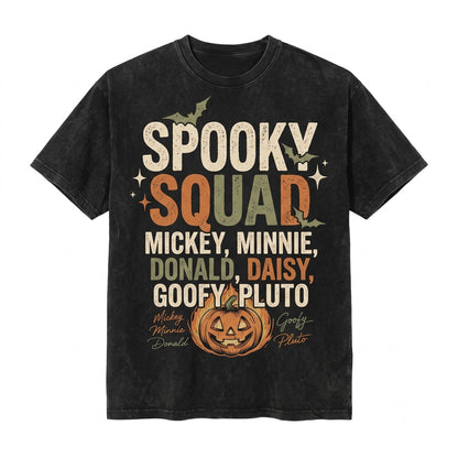 Retro Mouse and Friends Halloween Balloon Vacation Signatures Graphic Unisex TShirt