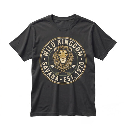 Vintage Lion Graphic Tee Gift Retro Safari Wild Cat Animal Lover Unisex TShirt