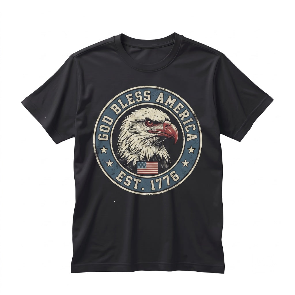 America Vintage Eagle Patriotic 4th of July Independence Day Graphic Apparel Unisex TShirt