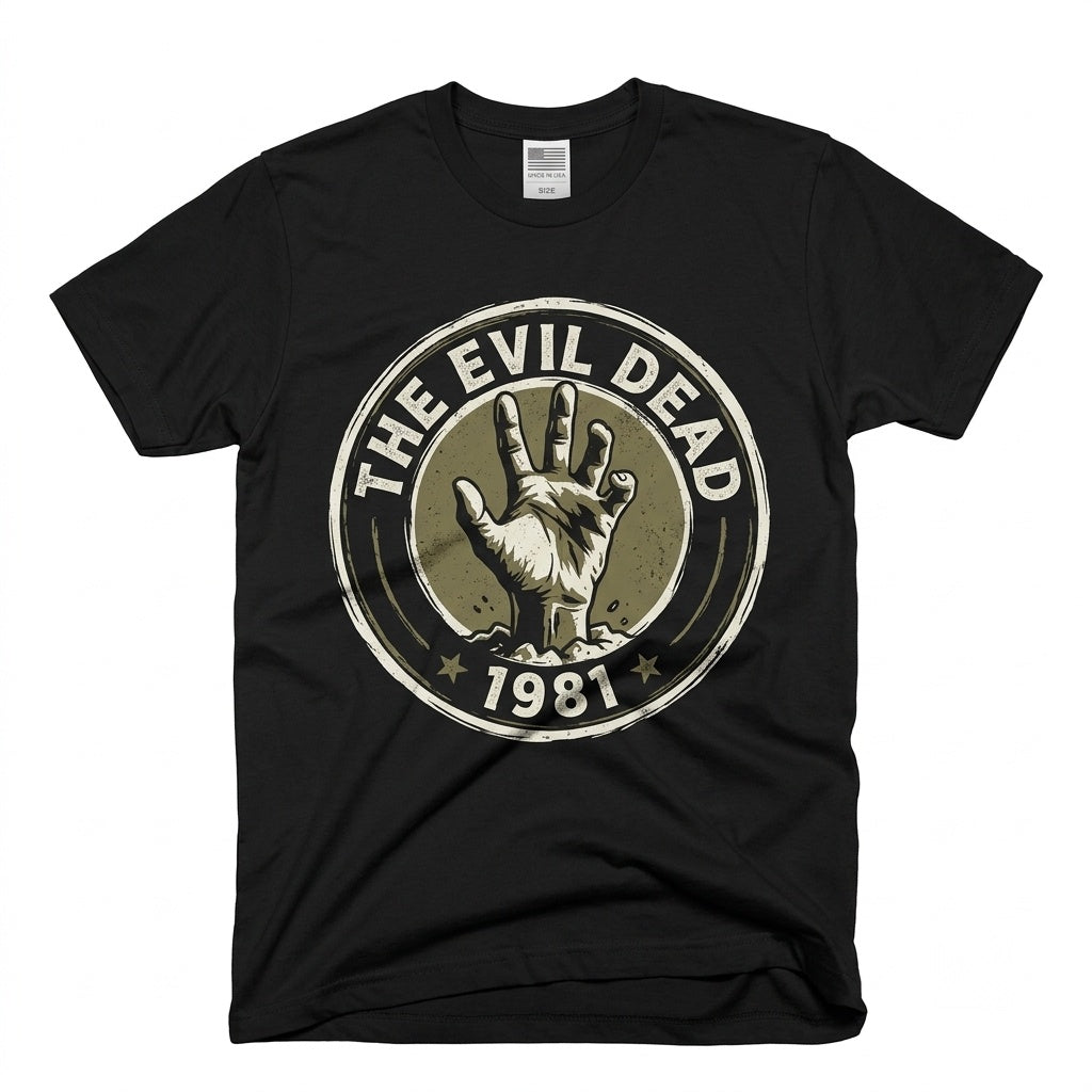 Evil Dead Black and White Cult Horror Film Graphic Unisex TShirt