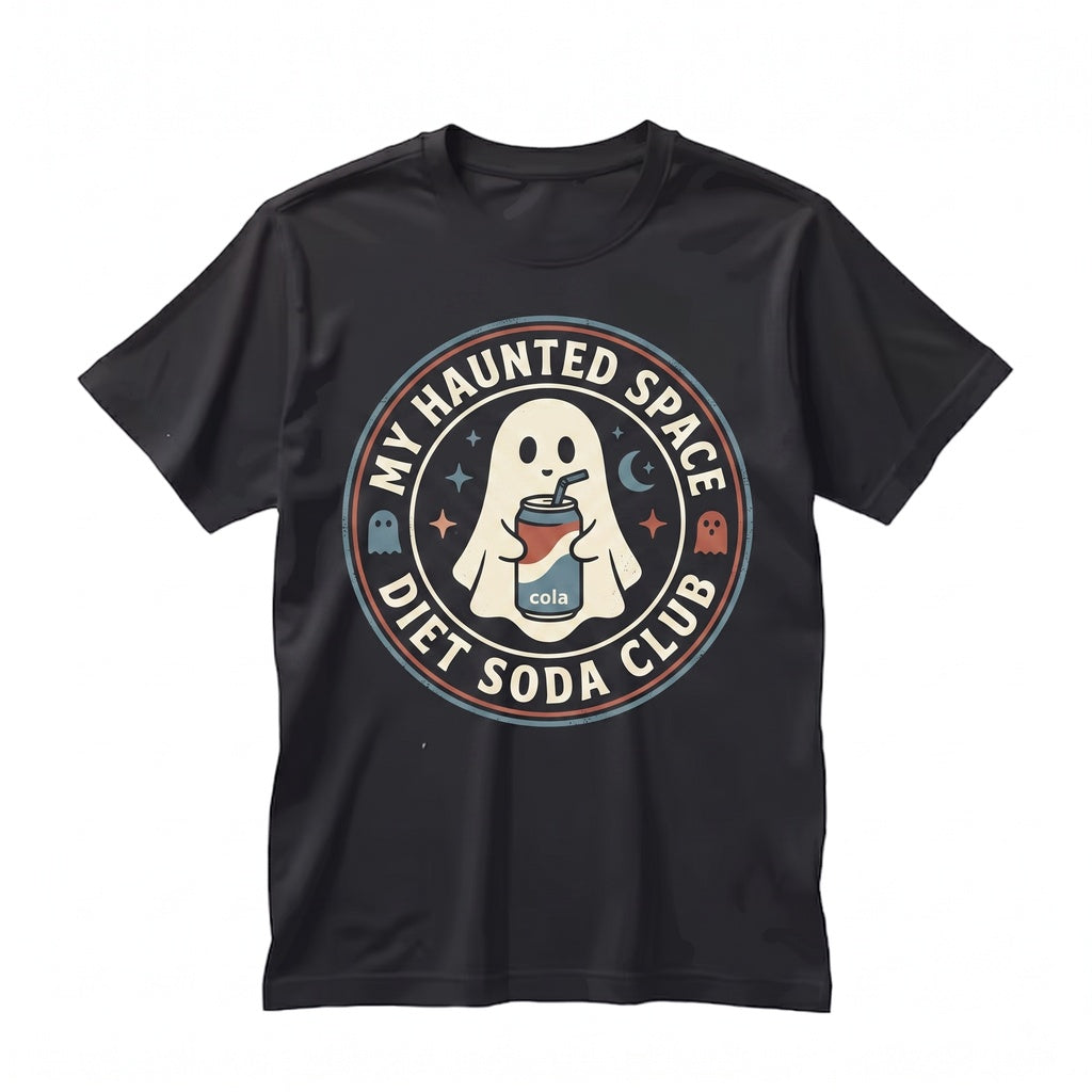 Funny Diet Soda Pop Lover Cute Ghost Graphic Halloween Apparel Unisex TShirt