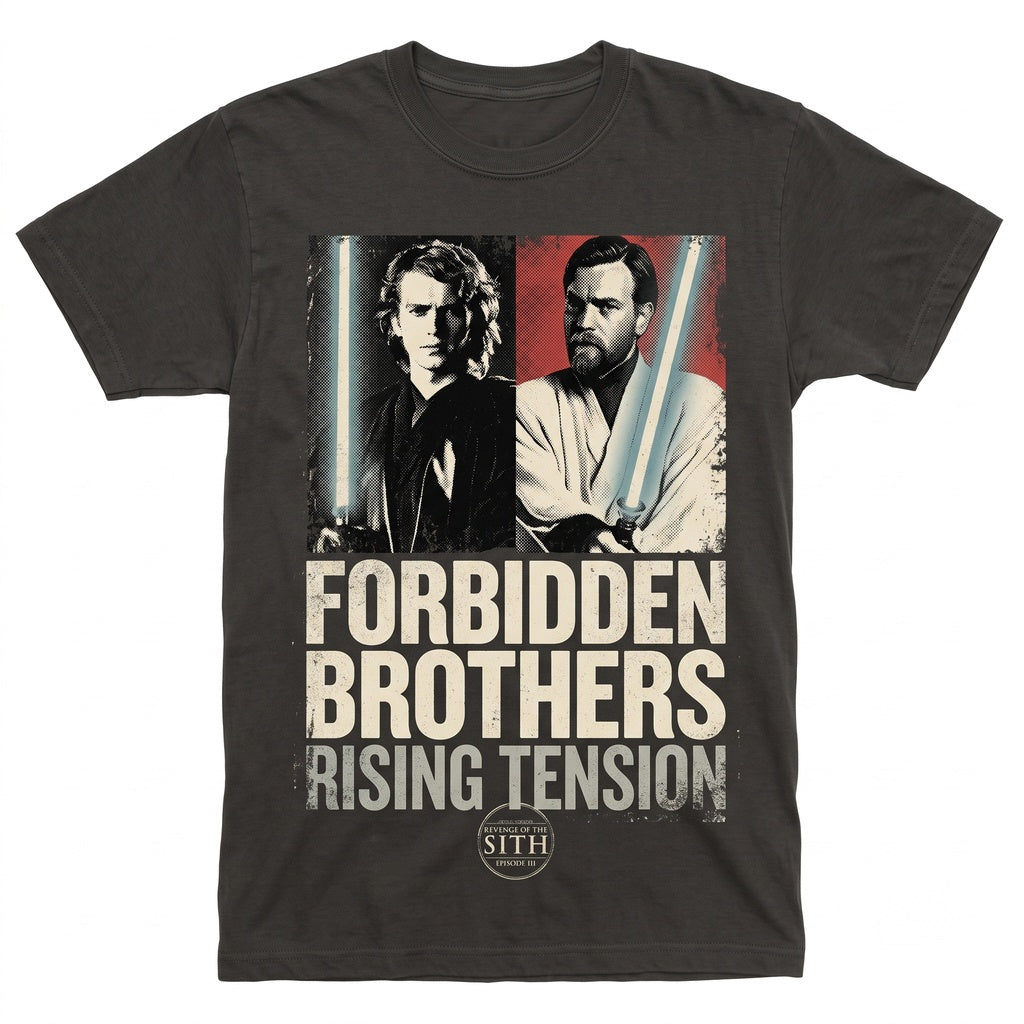 Retro Anakin Skywalker Obi Wan Kenobi Jedi Master Padawan Vintage Sci-Fi Matching Couple Graphic Unisex TShirt