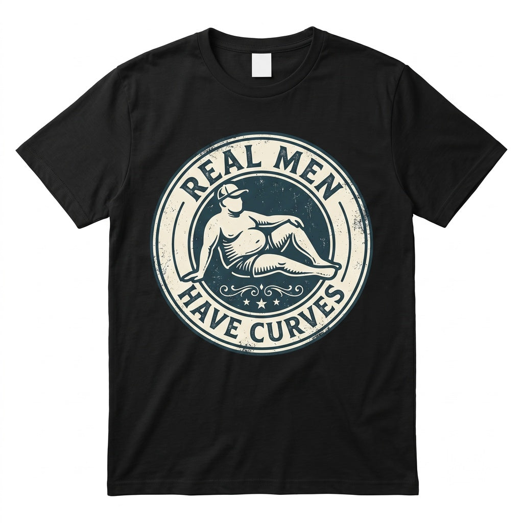 Dad Bod Real Men Have Curves Funny Joke Birthday Fathers Day Humor Gift for Him Unisex TShirt