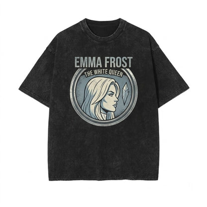 Emma Frost Mutant White Queen Comic Graphic Vintage Retro Cotton Unisex TShirt
