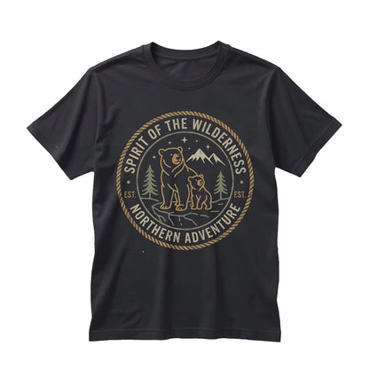 Retro Wilderness Grizzly Wildlife Nature Brotherhood Family Vacation Souvenir Unisex TShirt