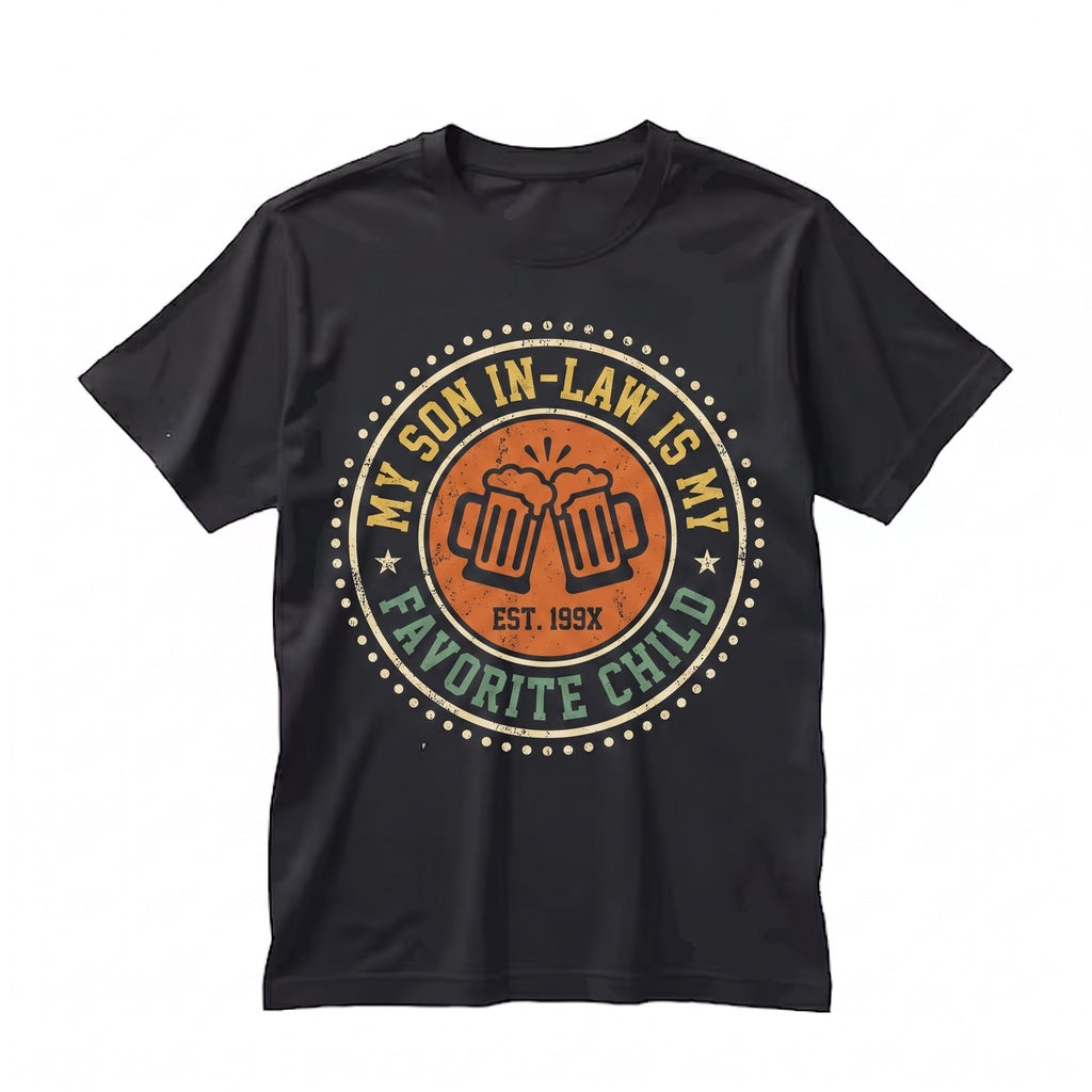 Funny Son-In-Law Favorite Child Gift Hilarious Family Humor Cozy Graphic Unisex TShirt