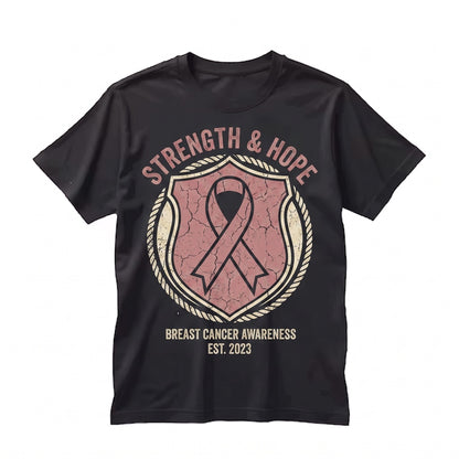 Pink Ribbon Witch Hat Breast Cancer Awareness Halloween Spooky Fall Graphic Gift Unisex TShirt