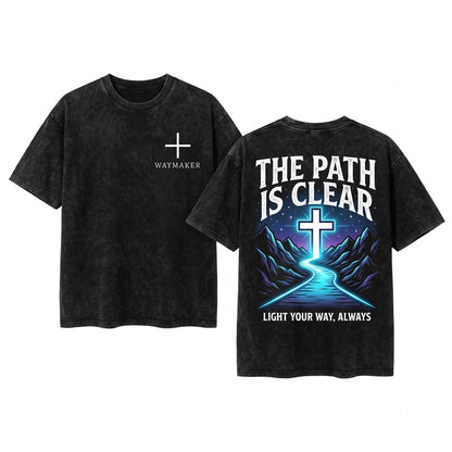 Way Maker Faith Christian Jesus Gospel Religious Apparel Unisex Wash T-Shirt