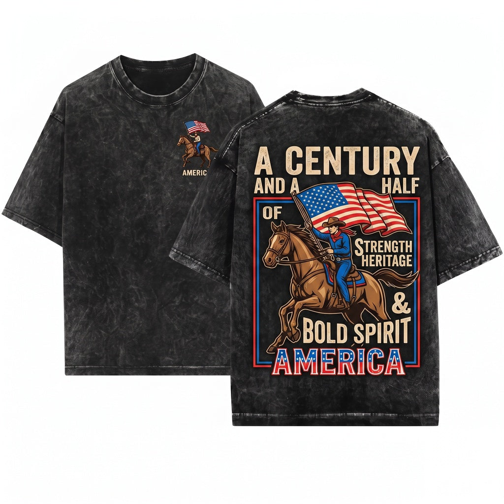 250 Years America Anniversary Christian 4th of July Faith Family Freedom Independence Day Church Unisex Wash T-Shirt