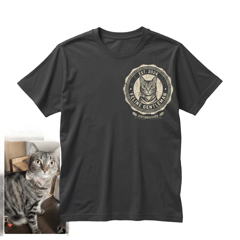 Custom Pet Portrait Dog Cat Photo Personalized Vintage 90s Tattoo Graphic Gift for Lovers Unisex TShirt