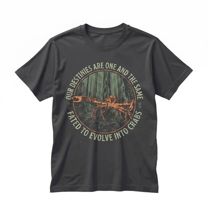 Our Destinies Are One and the Same Vintage Japanese Crab Graphic Print Unisex TShirt