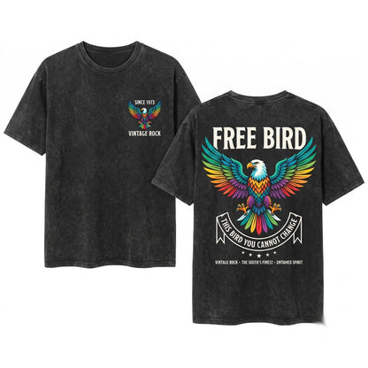 Free Bird Music Festival Original Designer Unisex Wash T-Shirt