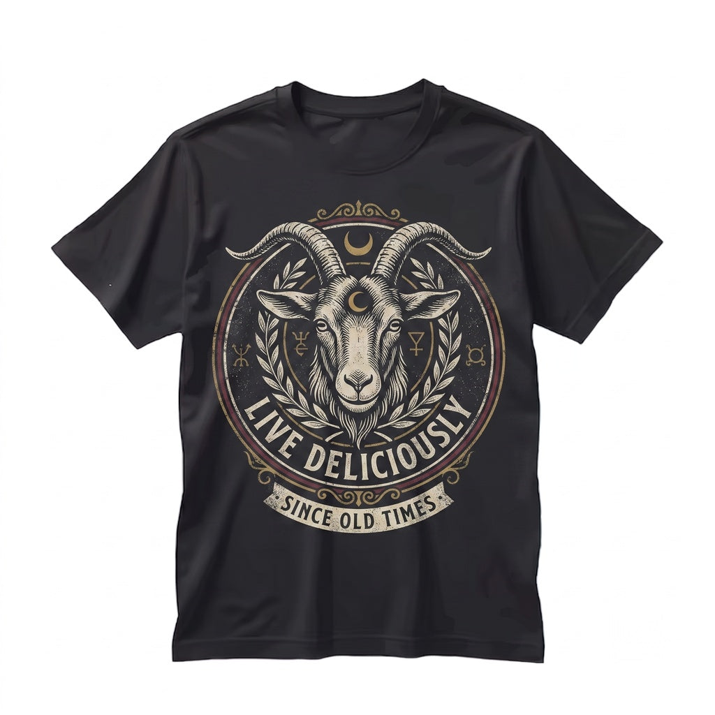 Black Phillip Live Deliciously Horror Movie Goat Occult Graphic Cotton Unisex TShirt