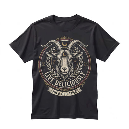 Black Phillip Live Deliciously Horror Movie Goat Occult Graphic Cotton Unisex TShirt
