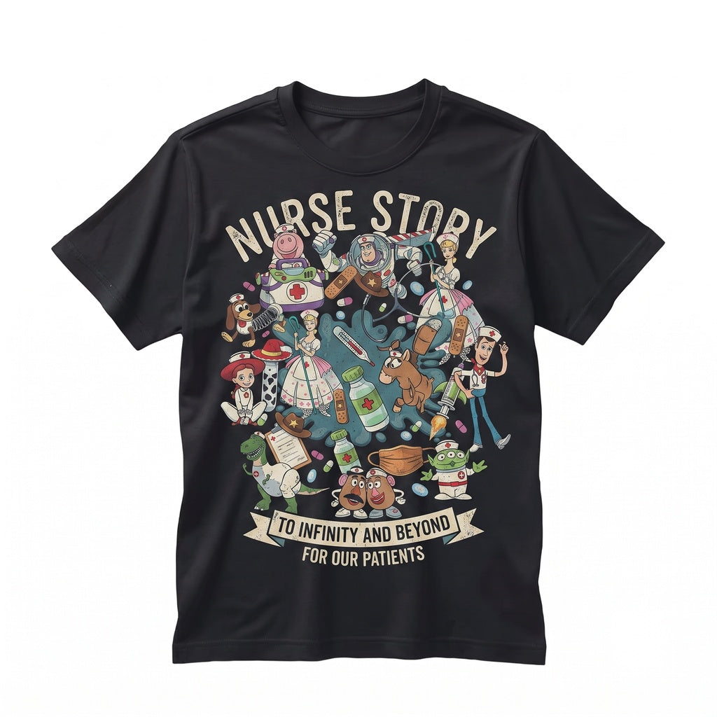 Two Sided Space Ranger Cowboy Caregiver Appreciation Top Buzzing Woody Patient Gift Unisex TShirt
