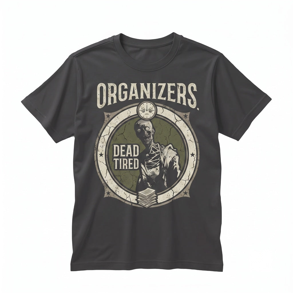 Dead Tired Zombie Graphic Vintage Gothic Horror Undead Retro Distressed Apparel Unisex TShirt