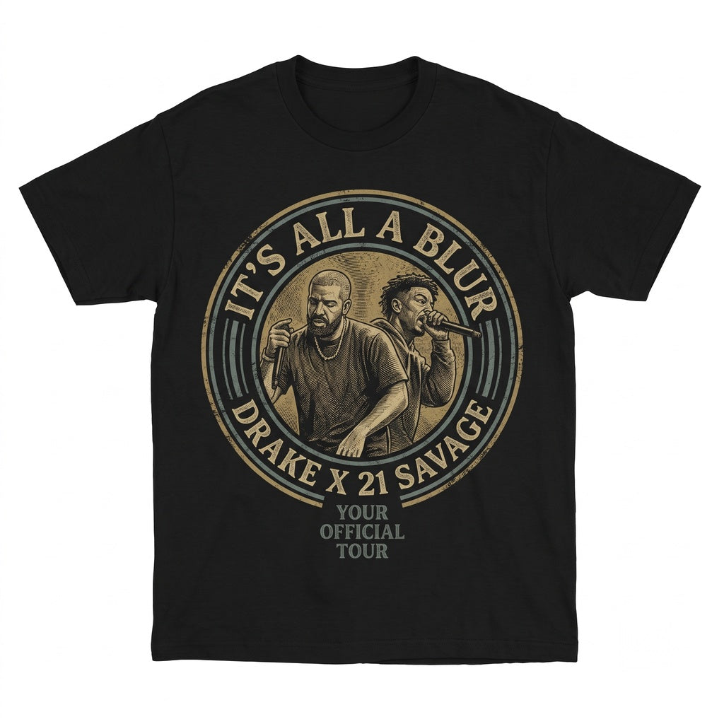 Drake 21 Savage Its All A Blur Tour Vintage Hip Hop Rap Concert Unisex TShirt