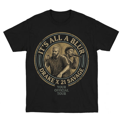 Drake 21 Savage Its All A Blur Tour Vintage Hip Hop Rap Concert Unisex TShirt
