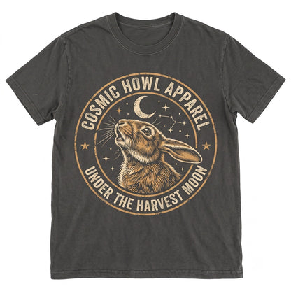 Vintage Howling Bunny Full Moon Retro Easter Graphic Novelty Rabbit Lover Unisex TShirt