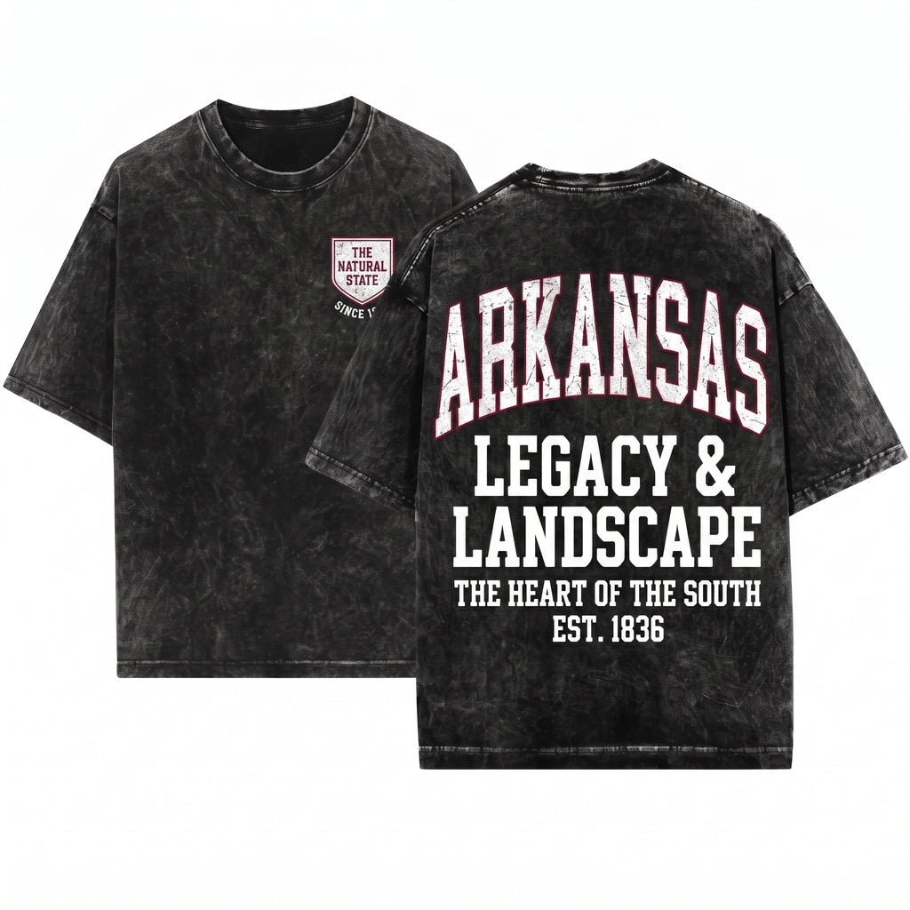 Arkansas Football Game Day College Fan Vintage Graphic Apparel Unisex Wash T-Shirt