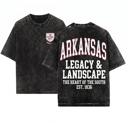Arkansas Football Game Day College Fan Vintage Graphic Apparel Unisex Wash T-Shirt