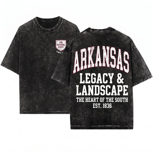 Arkansas Football Game Day College Fan Vintage Graphic Apparel Unisex Wash T-Shirt