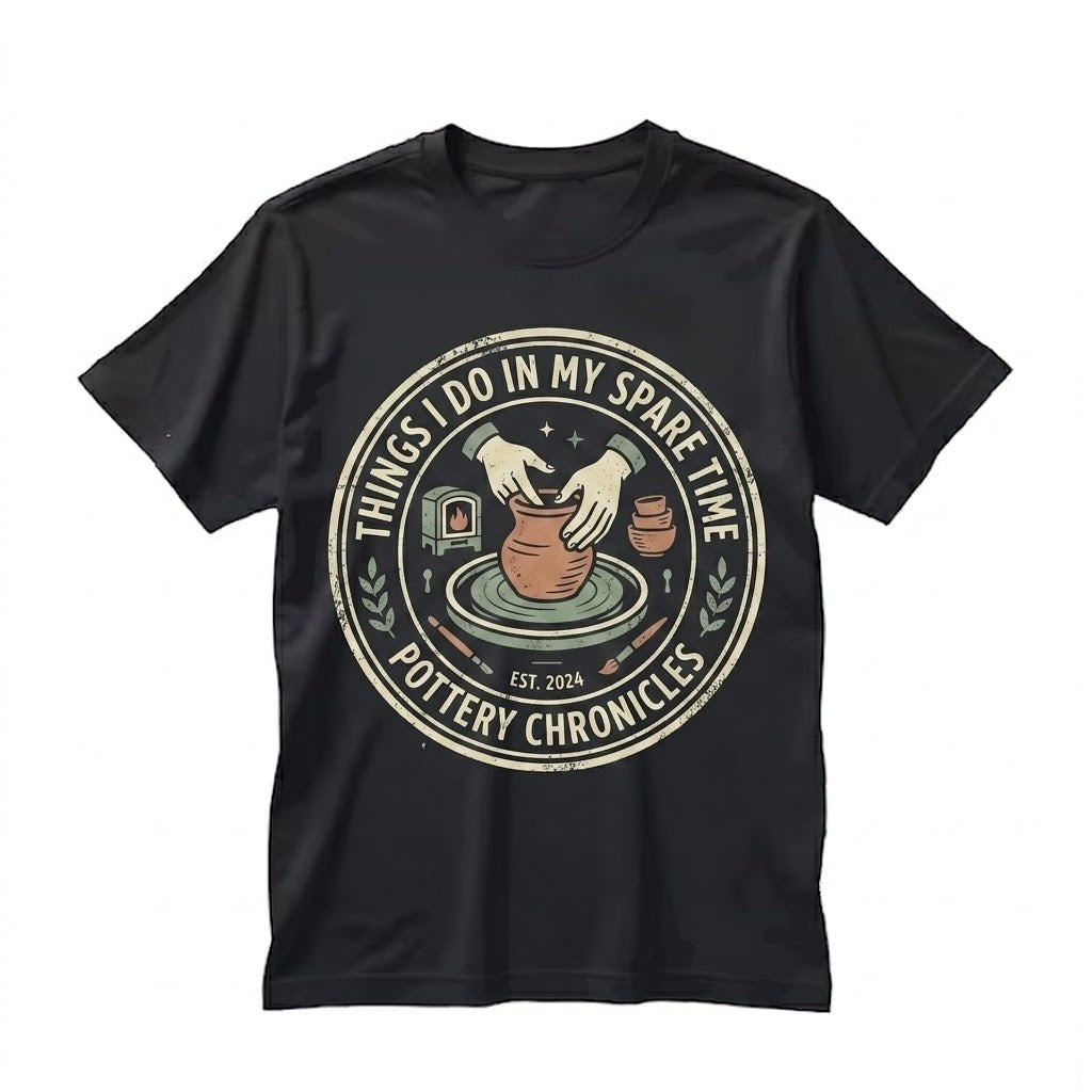 Pottery Ceramicist Wheel Throwing Clay Artist Studio Graphic Unisex TShirt