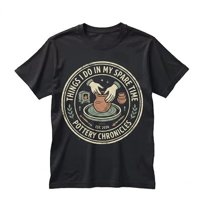 Pottery Ceramicist Wheel Throwing Clay Artist Studio Graphic Unisex TShirt
