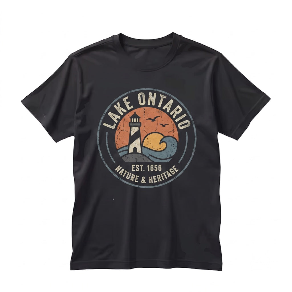 Vintage Great Lakes Ontario Canada Travel Subtle Quiet Political Activism Unisex TShirt