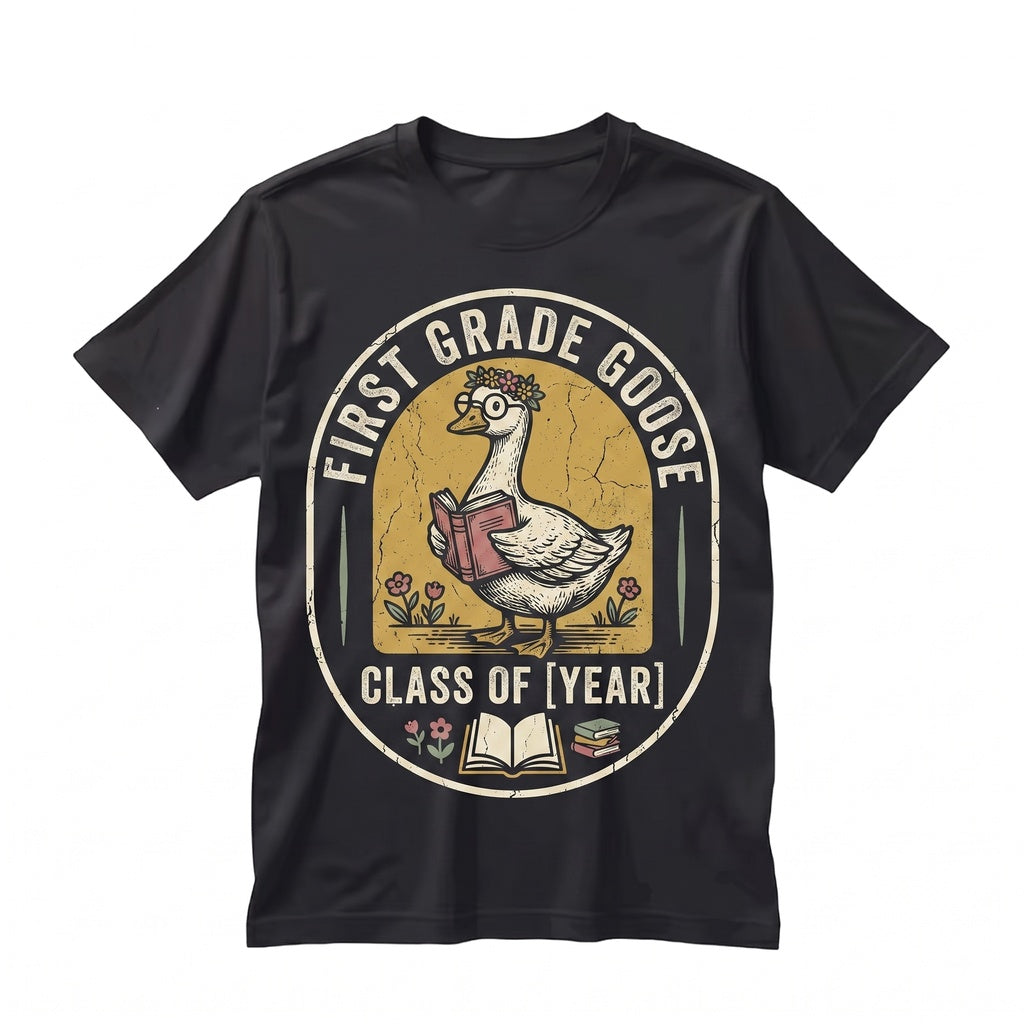 1st Grade Teacher Goose Back to School Appreciation Gift Unisex TShirt