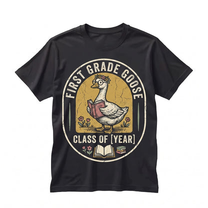 1st Grade Teacher Goose Back to School Appreciation Gift Unisex TShirt
