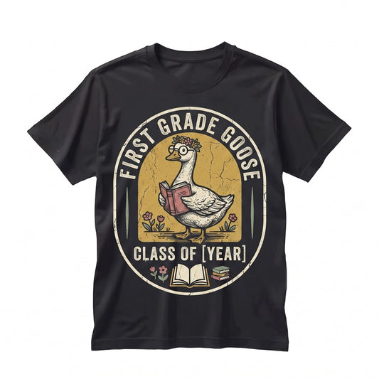 1st Grade Teacher Goose Back to School Appreciation Gift Unisex TShirt