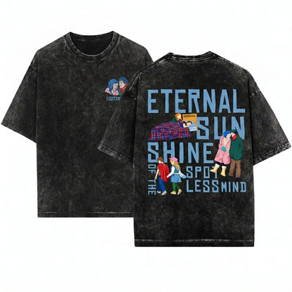 Eternal Sunshine Movie Graphic Joel Clementine Vintage Apparel Unisex Wash T-Shirt