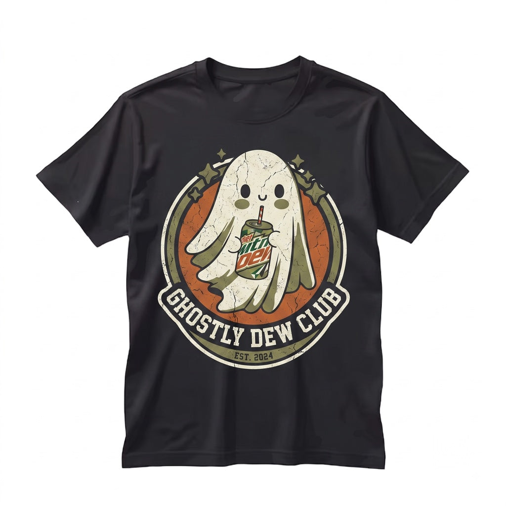 Diet Citrus Soda Ghost Cute Spooky Drink Lover Funny Halloween Graphic Apparel Unisex TShirt